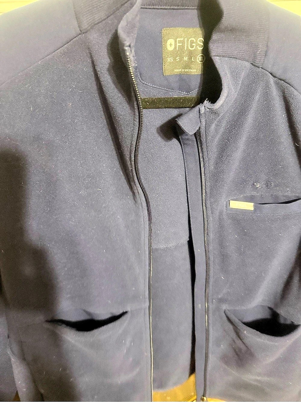 FIGS Livingston Basic Scrub Jacket Blue XL